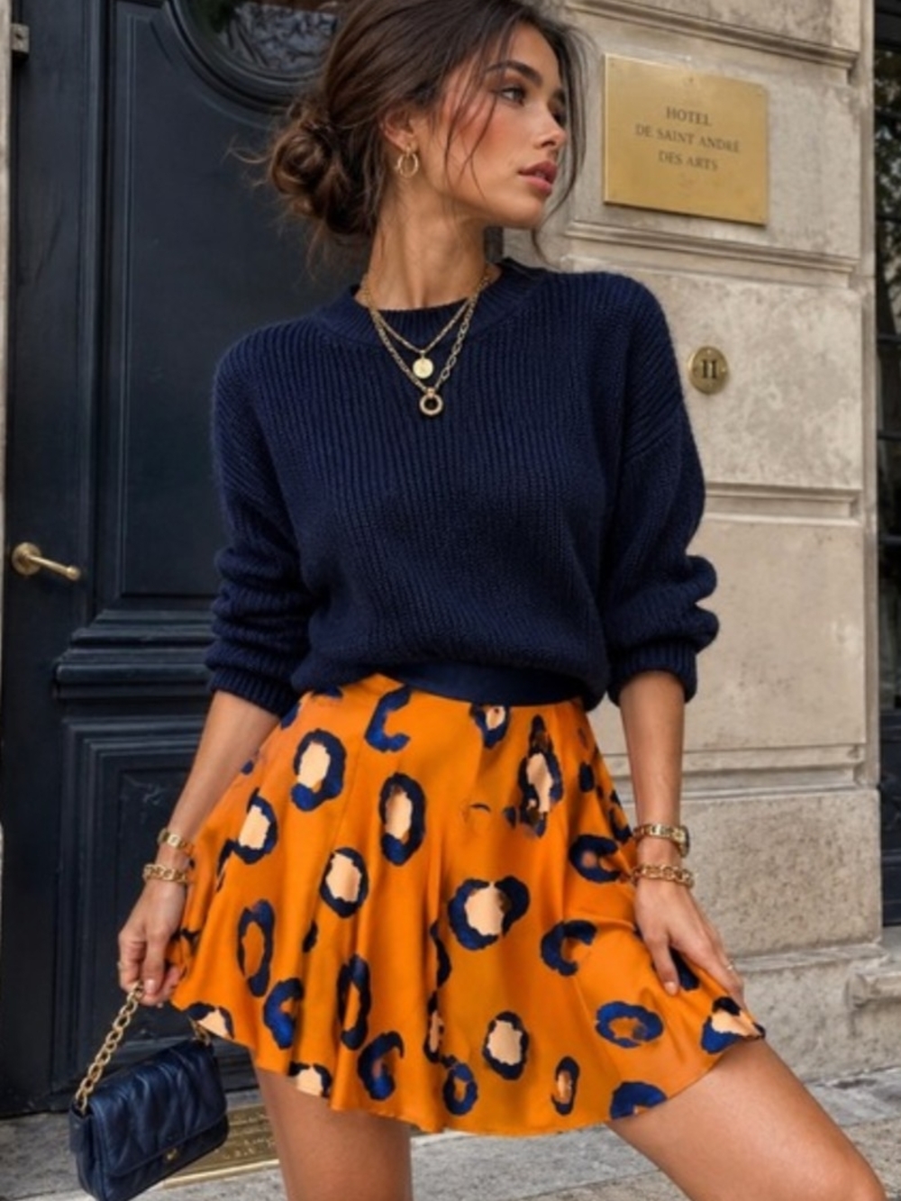 🌼B2G1🌼 3.1 Phillip Lim for Target Orange Blue Leopard Print Skater Skirt